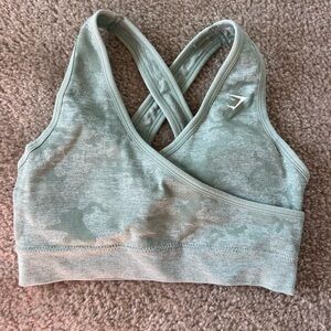 Gymshark Cross-Back Sports Bra - Green camo